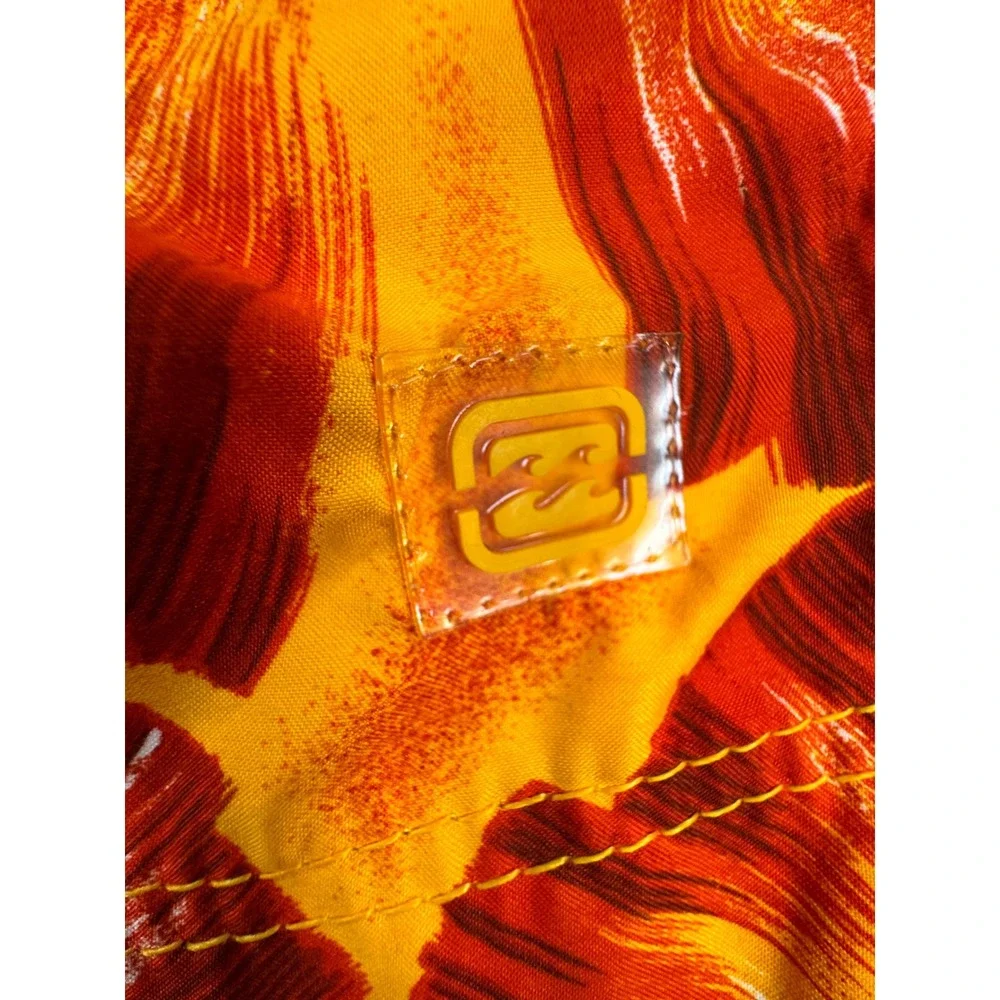 Billabong‎ Mens Hibiscus Floral Board Shorts Orange Yellow Size 34